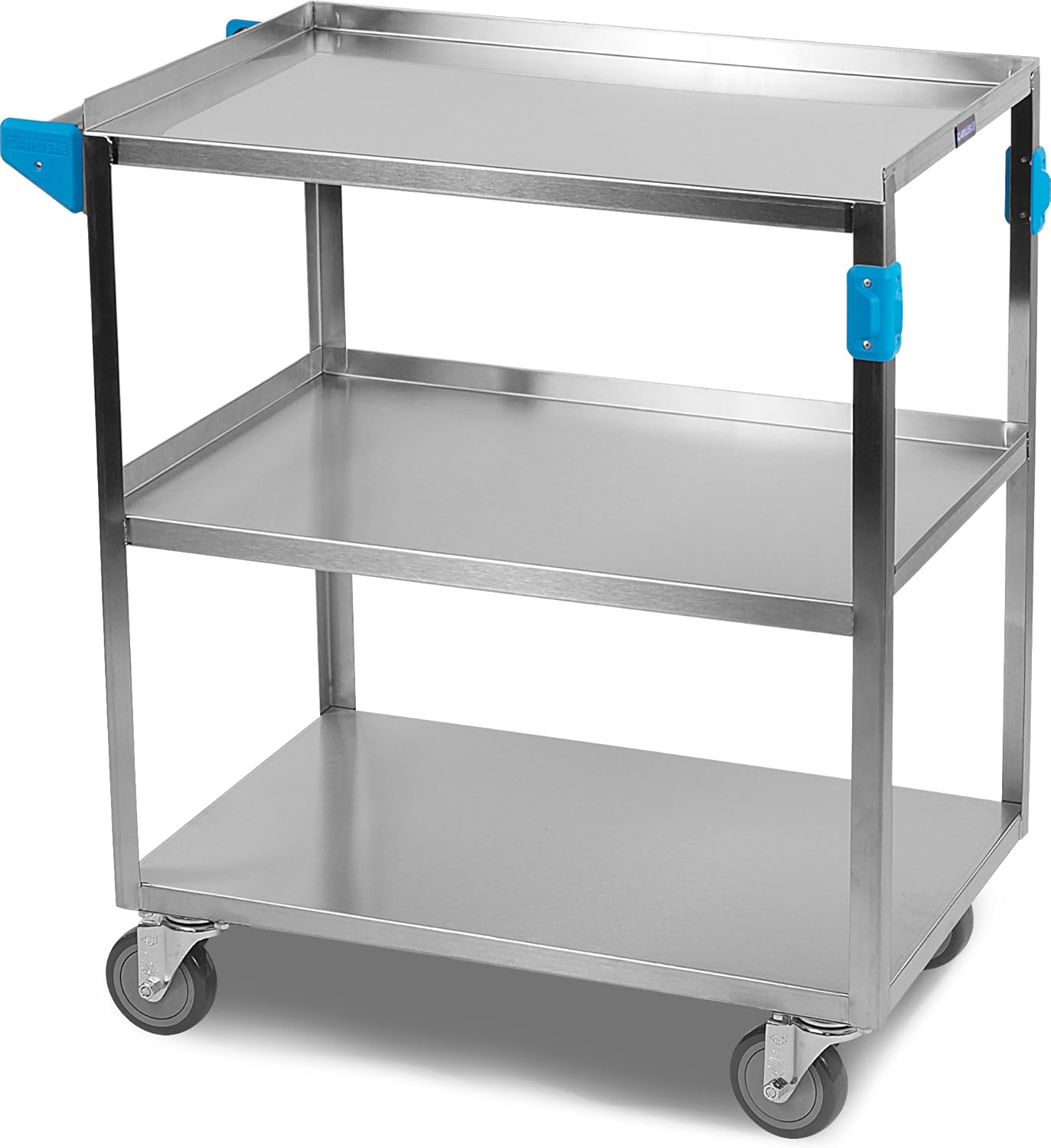 Carlisle UC3031827 3 Shelf Stainless Steel Utility / Service Cart, 300 Pound Capacity, Medium