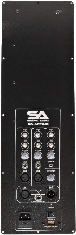 Seismic Audio - SA-APP045-3 Channel 150 Watt Plate Amplifier with 2 Band EQ for PA/DJ Full Range Speaker Cabinets PA/DJ Speaker Replacement Amp