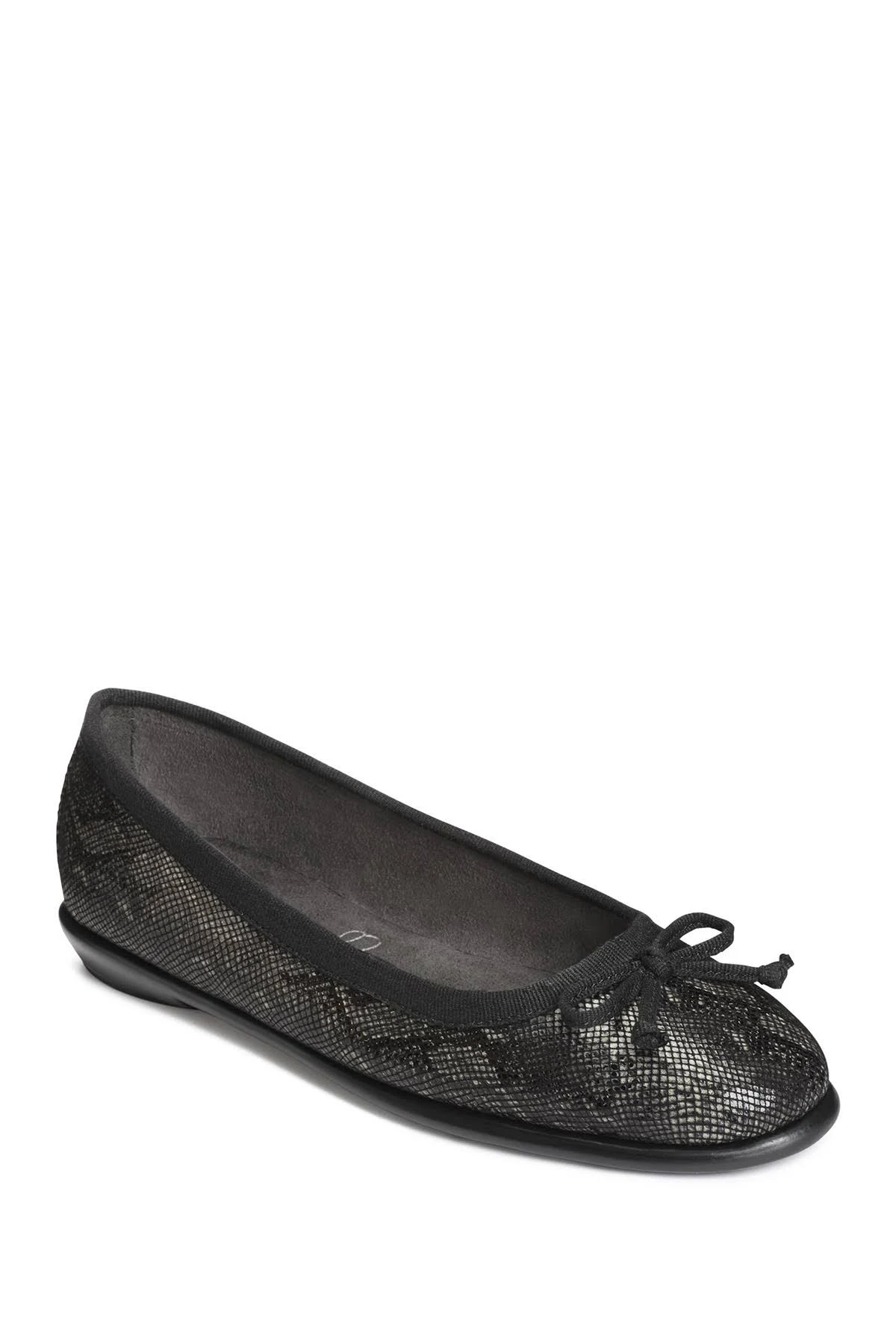 Aerosoles Fast Bet Ballet Flat, Black Floral (10.5 W)