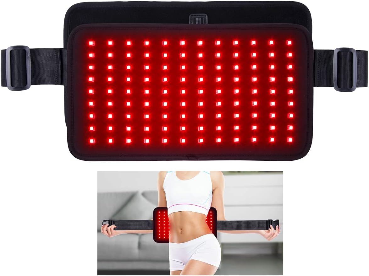 DGYAO Red & Near Infrared Light Therapy Belt with Pulse Mode, Light Therapy Device for Body Pain Relief Wearable Therapy Light Wrap with Timer for Back Joint Muscle Pain