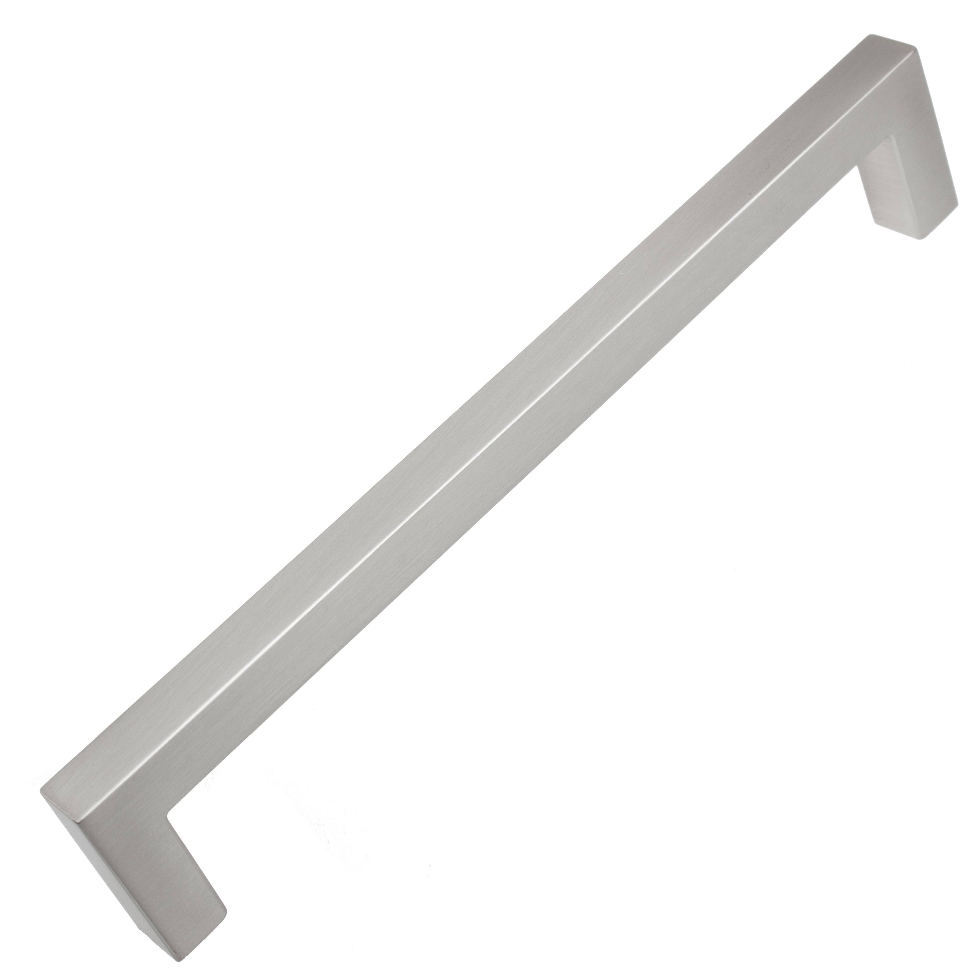 GlideRite 6.25-Inch CC Solid Square Cabinet Bar Pull Handle Satin Nickel (Pack of 10 or 25) Satin Nickel - Pack of 25