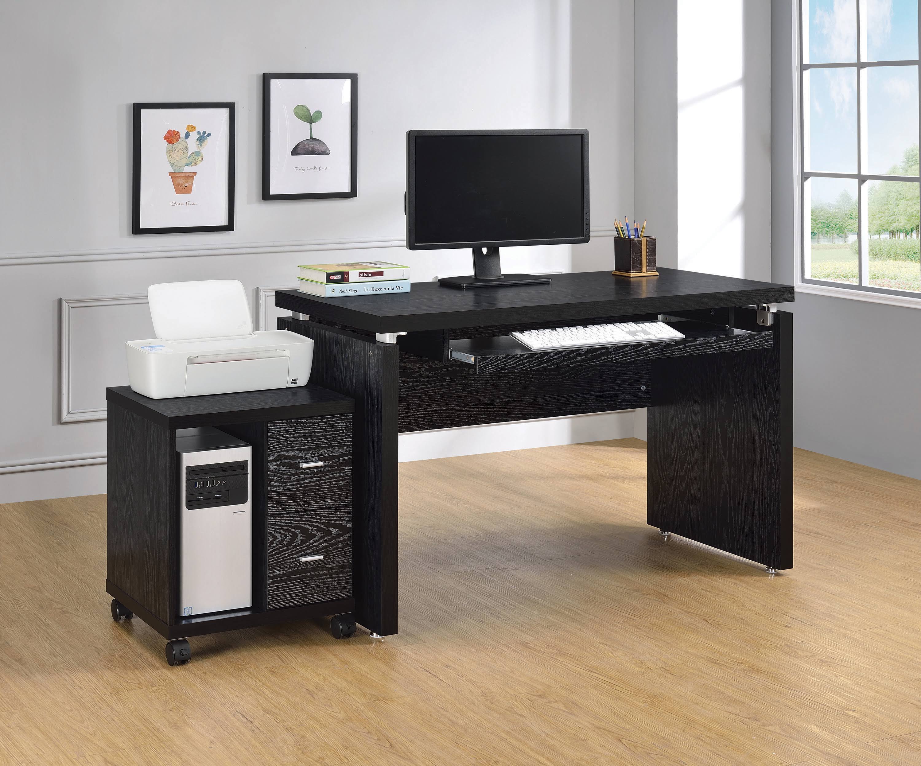 Coaster Clark 2 Drawers Computer Stand in Black