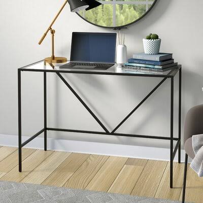 Sipan Glass Desk Mercer41 Color (Top/Frame): Clear/Blackened Bronze
