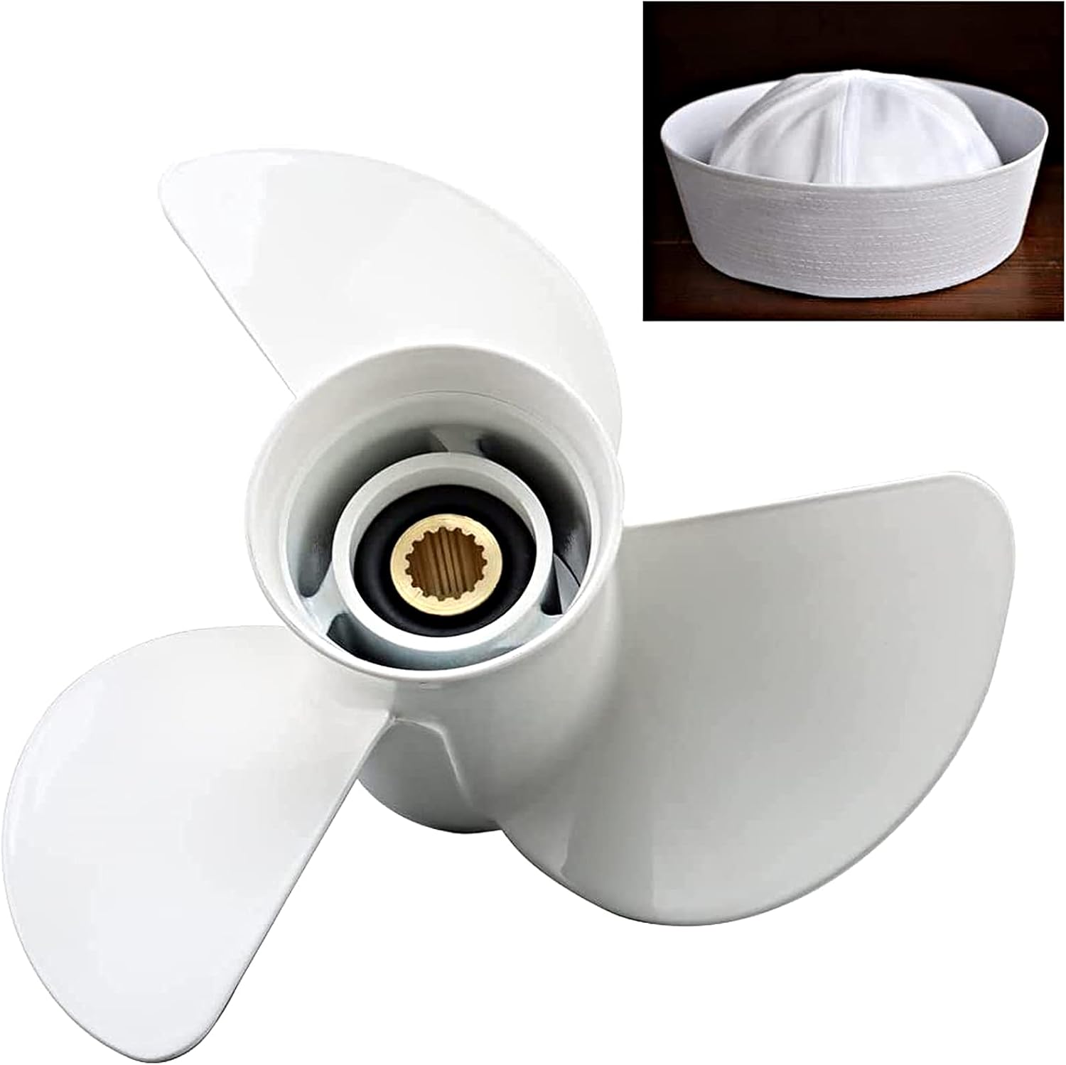 VN 13x19-K Aluminum Alloy Propeller - Compatible with for Yamaha Replaces 6E5-45941-00-EL 50HP 60HP 70HP 75HP 80HP 85HP 90P 100HP 115HP 130HP 140HP Outboard Motors 15 Spline Tooth -Outboard