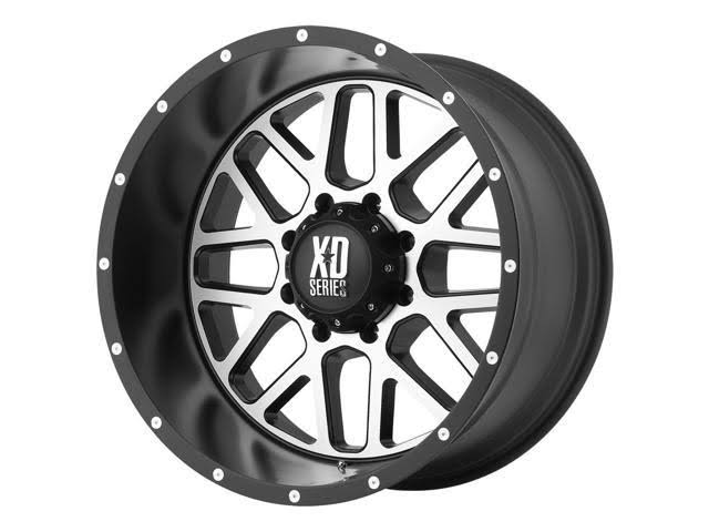 20x22 inch 20x9 XD820 Grenade 8x165.1(8x6.5x22) +18mm Black/Machined Wheel Rim