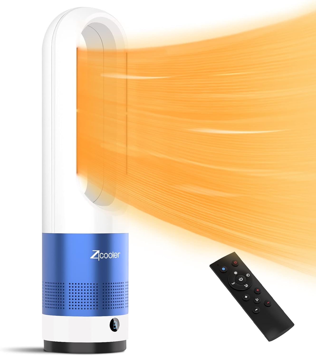 22'' Space Heater, 1000W Fast Heating Portable Electric Heater Fan Combo with Remote, 3 Modes, Overheat & Tip-Over Protection, 9H Timer, Desk Oscillating Ceramic Heater for Indoor Use, Bedroom, Office