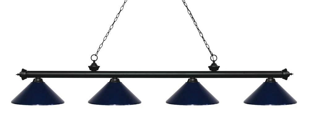 Z-Lite 200-4MB-SAC Riviera - 4 Light Island/Billiard Matte Black