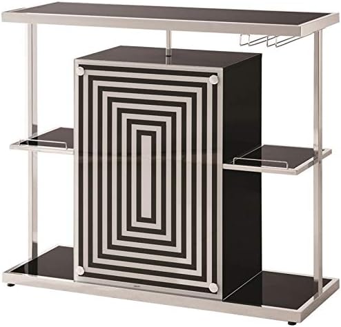 Stonecroft Fulton Contemporary Bar Unit in Glossy Black