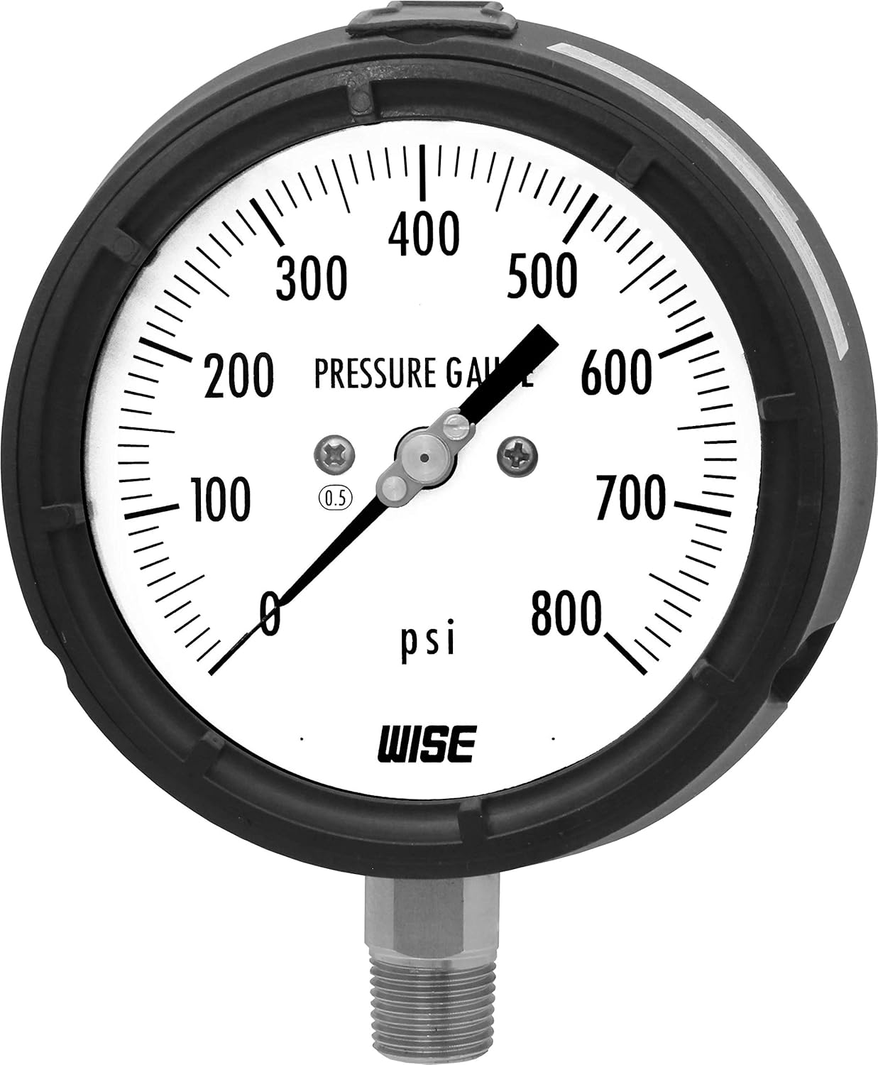 WISE Solid Front Type Pressure Gauge with thermoplastic case P359 125mm(4-1/2