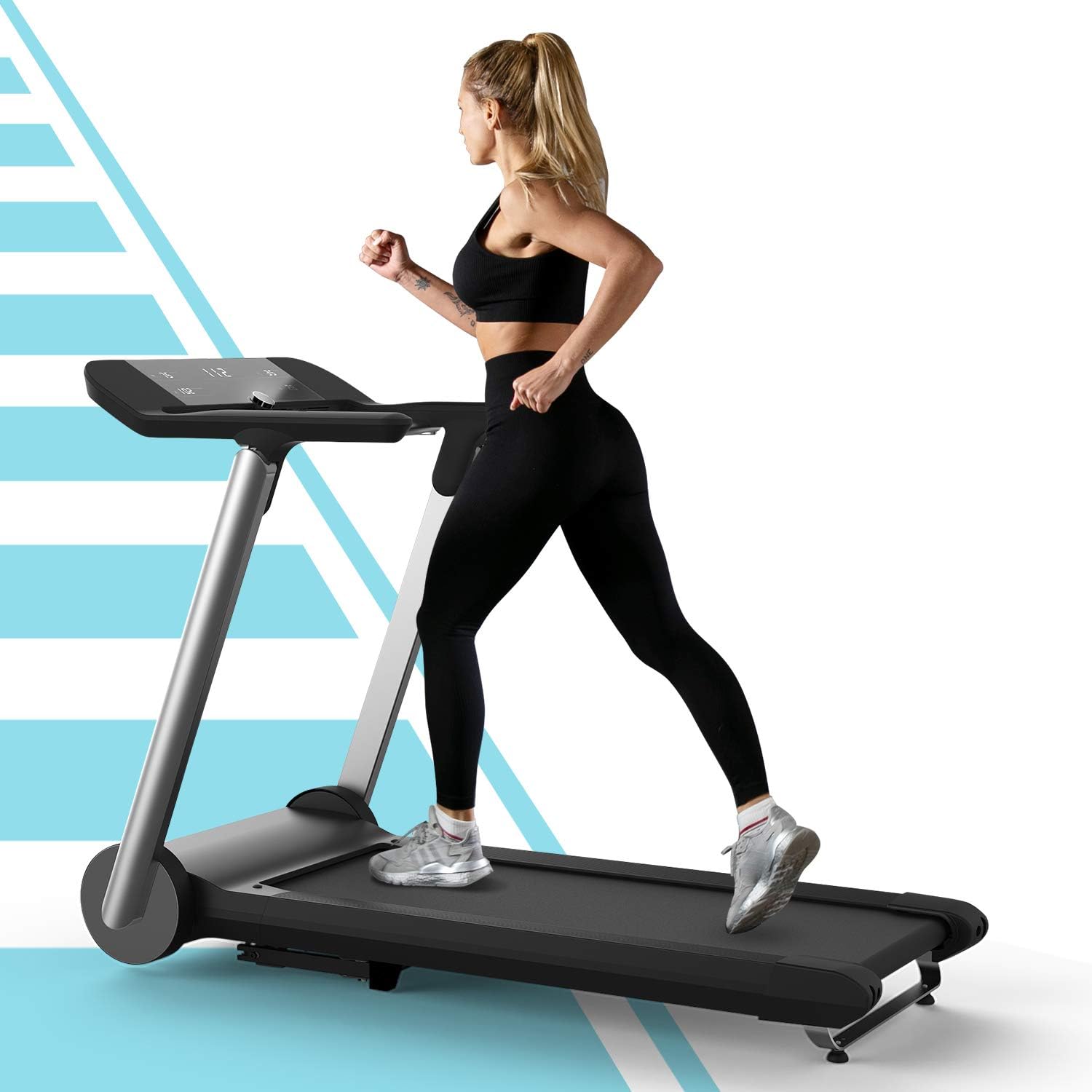 OVICX Folding Portable Treadmill Commercial Treadmills for Home Exercise Machine for Small Spaces with LED Display