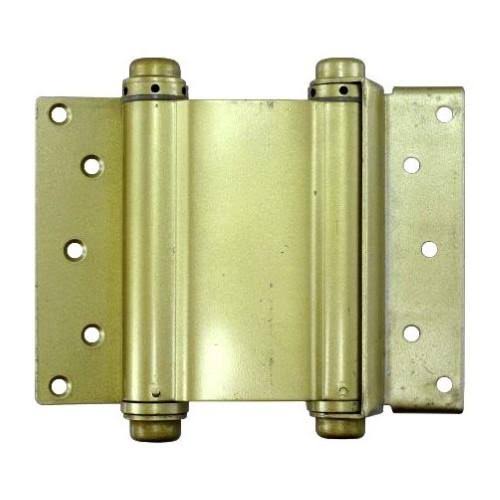 6x22 Brass Plated Double Action Spring Hinges (Pack of 2)