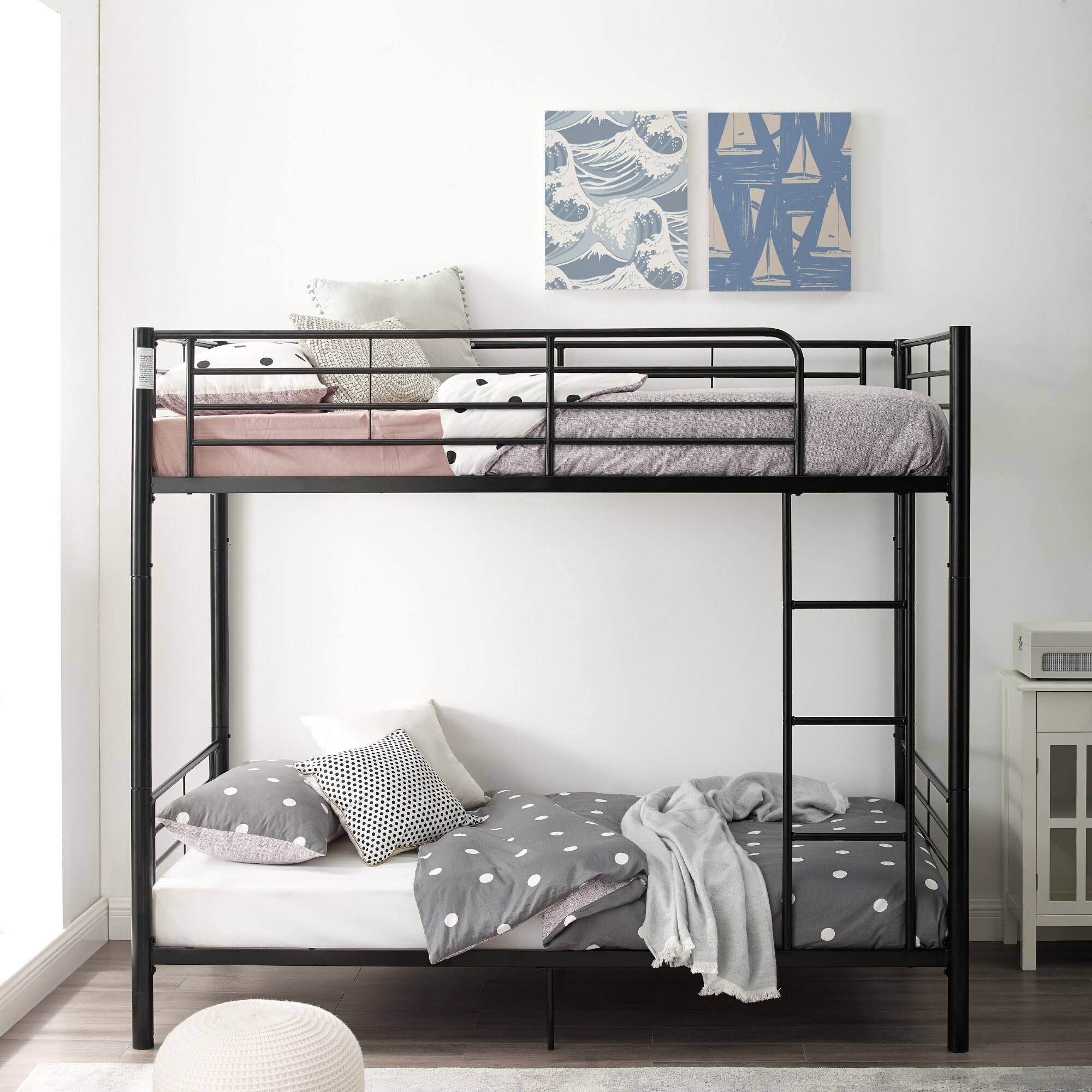 Taylor u0026 Olive Abner Black Metal Twin Bunk Bed