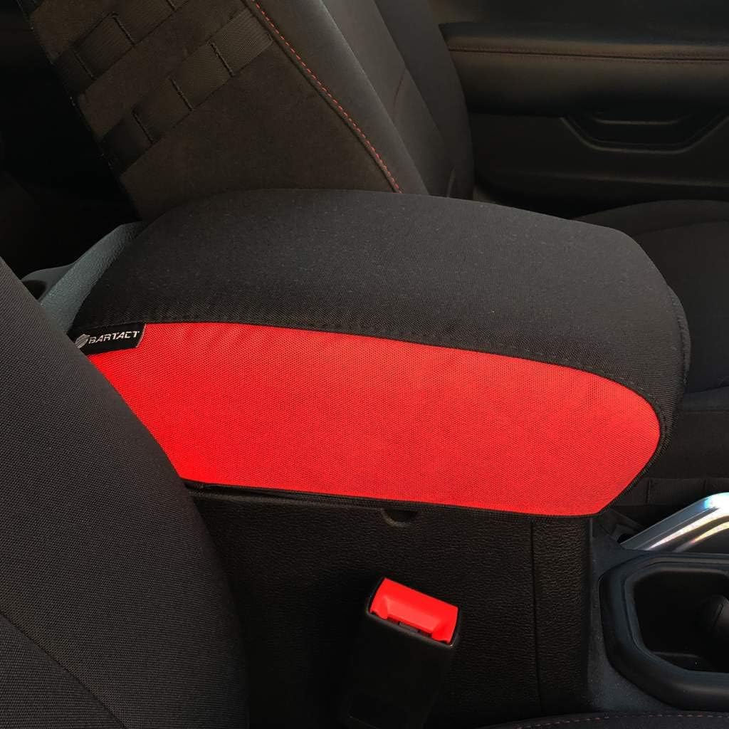 Bartact Padded Center Console Arm Rest Cover (Red) for 2018-21 Jeep Wrangler JL & JLU