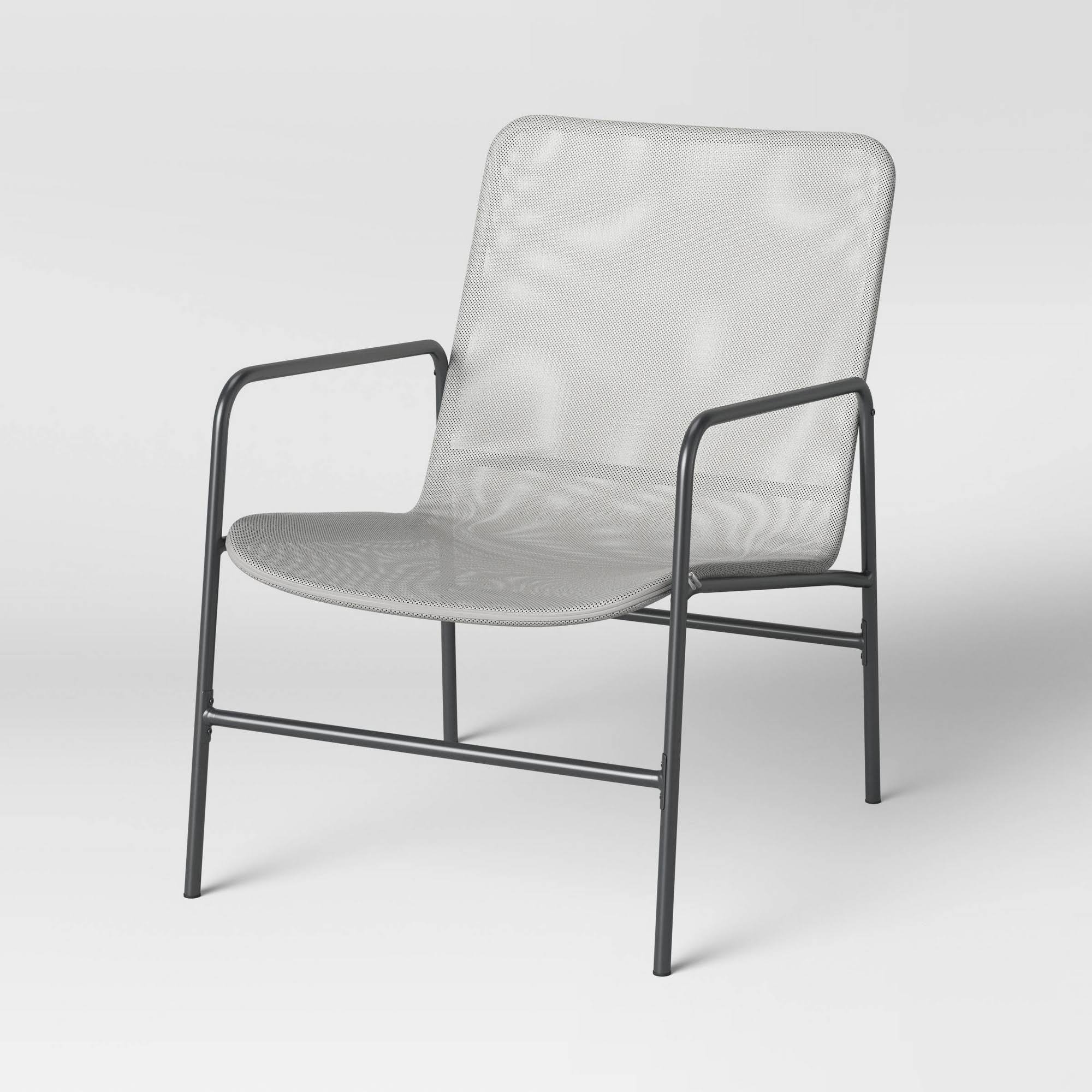Mesh Accent Lounge Chair Gray - Room Essentials