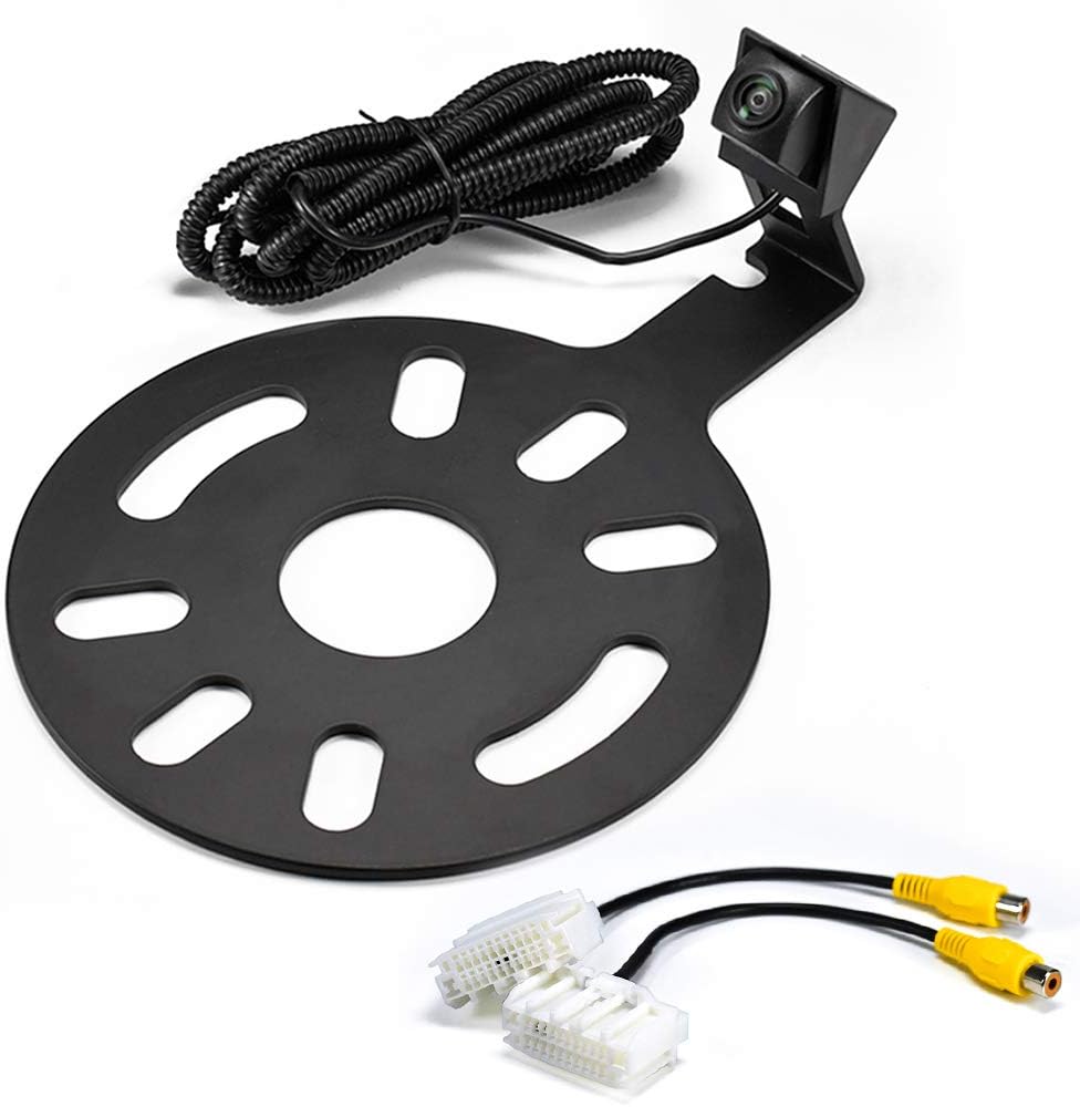 Roadpower Car Backup Camera Rear View Camera Reverse Camera for Jeep Wrangler Spare Tire Mount 2007-2018 Waterproof Wide Angle Aftermarket Camera Removable Guidelines with OEM Monitor Adapter. Pack of 2