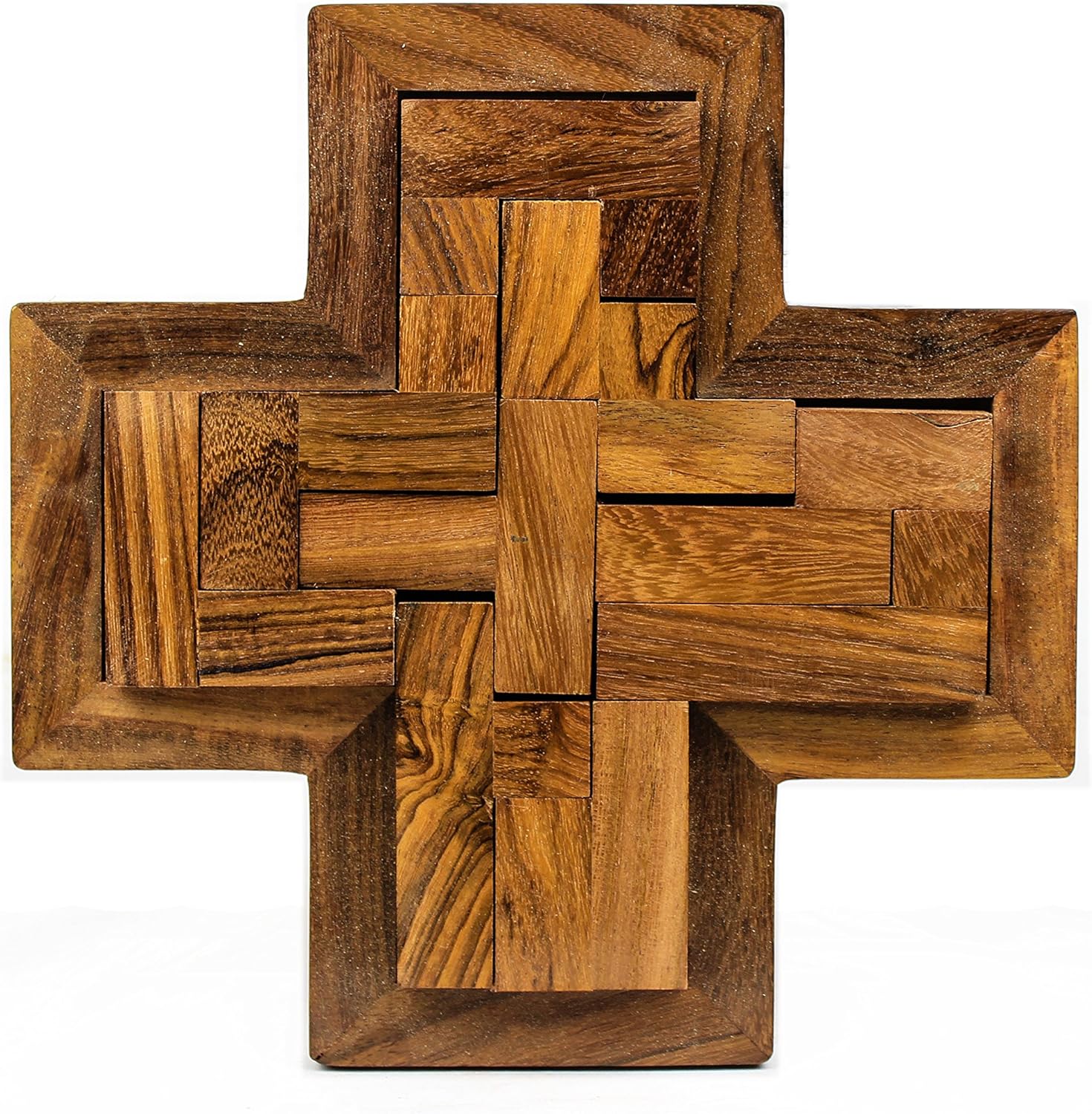 Brain Teasing Square Cross Sequential Puzzle | Rosewood Kid's Games Toys & Gifts | Nagina International Pack of 2