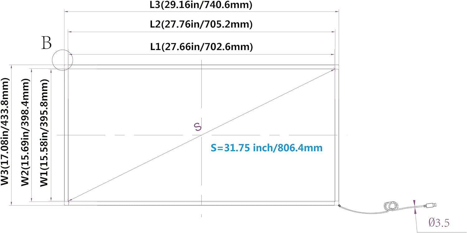 Deyowo 32 Inch Interactive 10 Points Infrared IR Touch Screen Overlay Frame Free Driver
