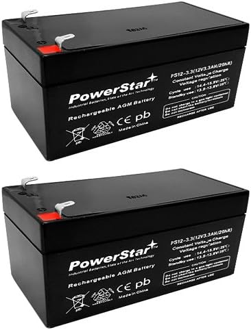2PACK Replacement PowerStar Battery for RBC35 APC UPS BE350U 12V 3ah SLA - 3 Year Warranty Pack of 2
