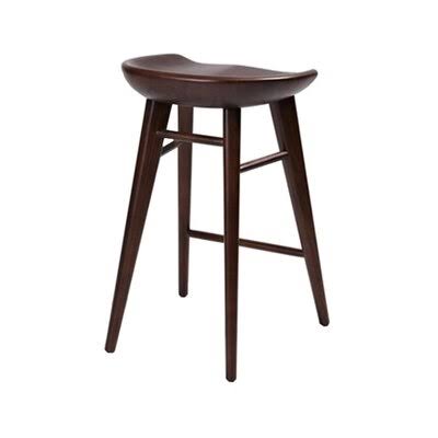 Backless Solid Wood Counter Stool in Walnut Corrigan Studio