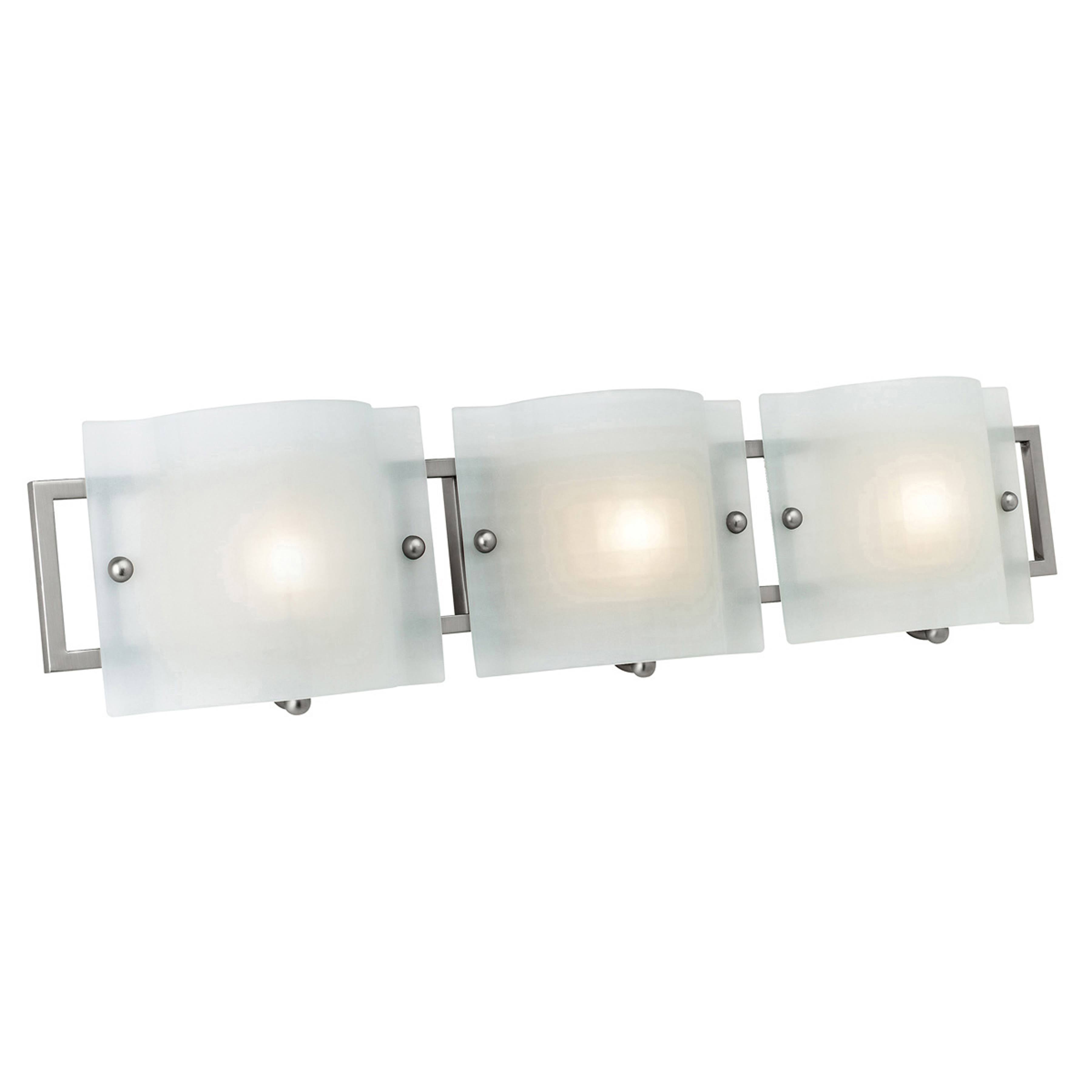 Access Lighting 53313-BS/CKF Nara Brushed Steel 3 Light Vanity