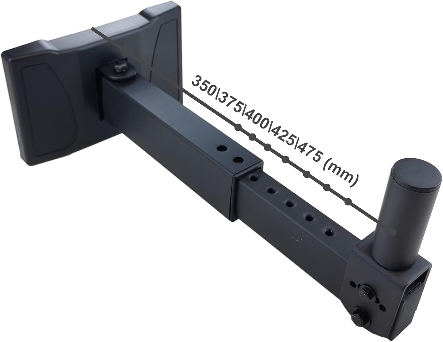 BIGalleons HW-339 Speaker Wall Ceiling Mount Stand, Rotatable Angle, Adjustable Swivel Tilt Speaker Mount Bracket, Home Surround Sound System 100 Lbs Capacity Screw Hidden(2 Packs, Black) Pack of 2