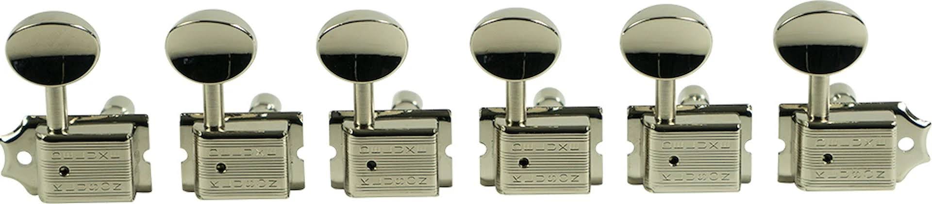 Kluson 6 in Line Locking Deluxe Series Tuning Machines Nickel