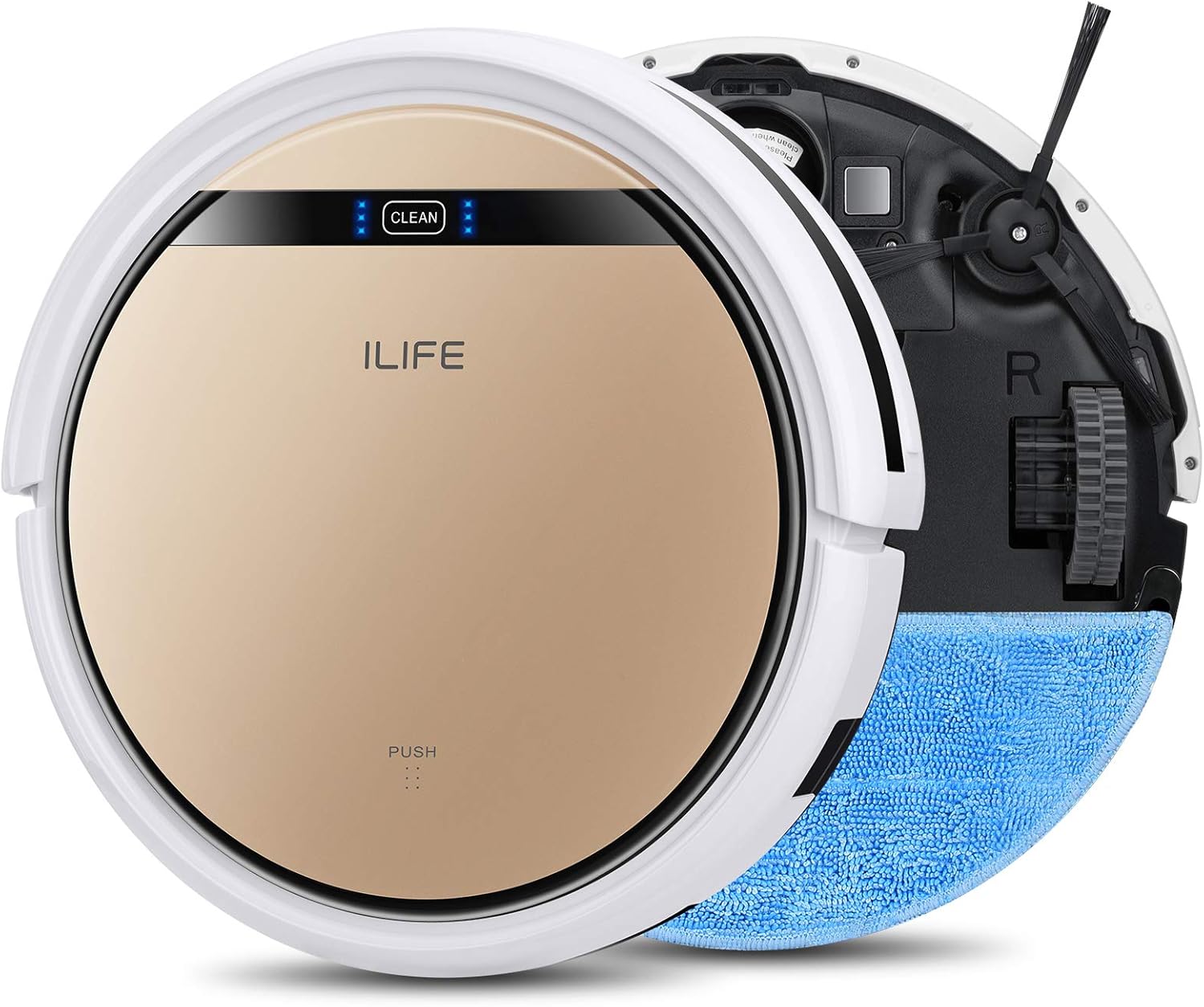 ILIFE V5s Pro 2, 2-in-1 Robot Vacuum and Mop Combo, Slim, Automatic Self-Charging Robotic Vacuum, Daily Schedule, Zigzag Cleaning Path, Ideal for Pet Hair, Hard Floor and Low Pile Carpet