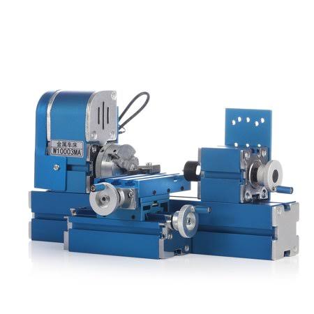 Topchances Mini Motorized Lathe Machine 24W DIY Tool Metal Woodworking Hobby Modelmaking