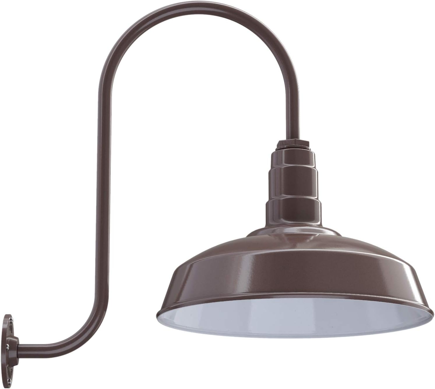 The Gardena Gooseneck Barn Light | Standard Warehouse Steel Dome on a Gooseneck | Barn Lighting and Farmhouse Lighting | Made in America (23