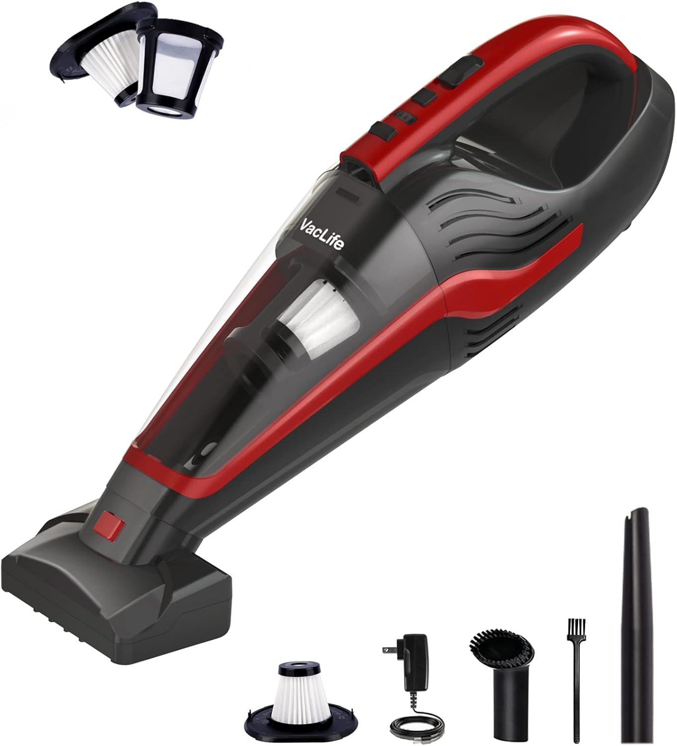 VacLife&nbsp;Pet Hair Handheld Vacuum-Cordless Handheld Vaccum, Well-Equipped&nbsp;Hand Vacuum&nbsp;with LED Light&Reusable Filter, Rechargeable&nbsp;Vacuum Cleaner for Pet Hair, Powerful Pet Vacuum&nbsp;with Motorized Brush