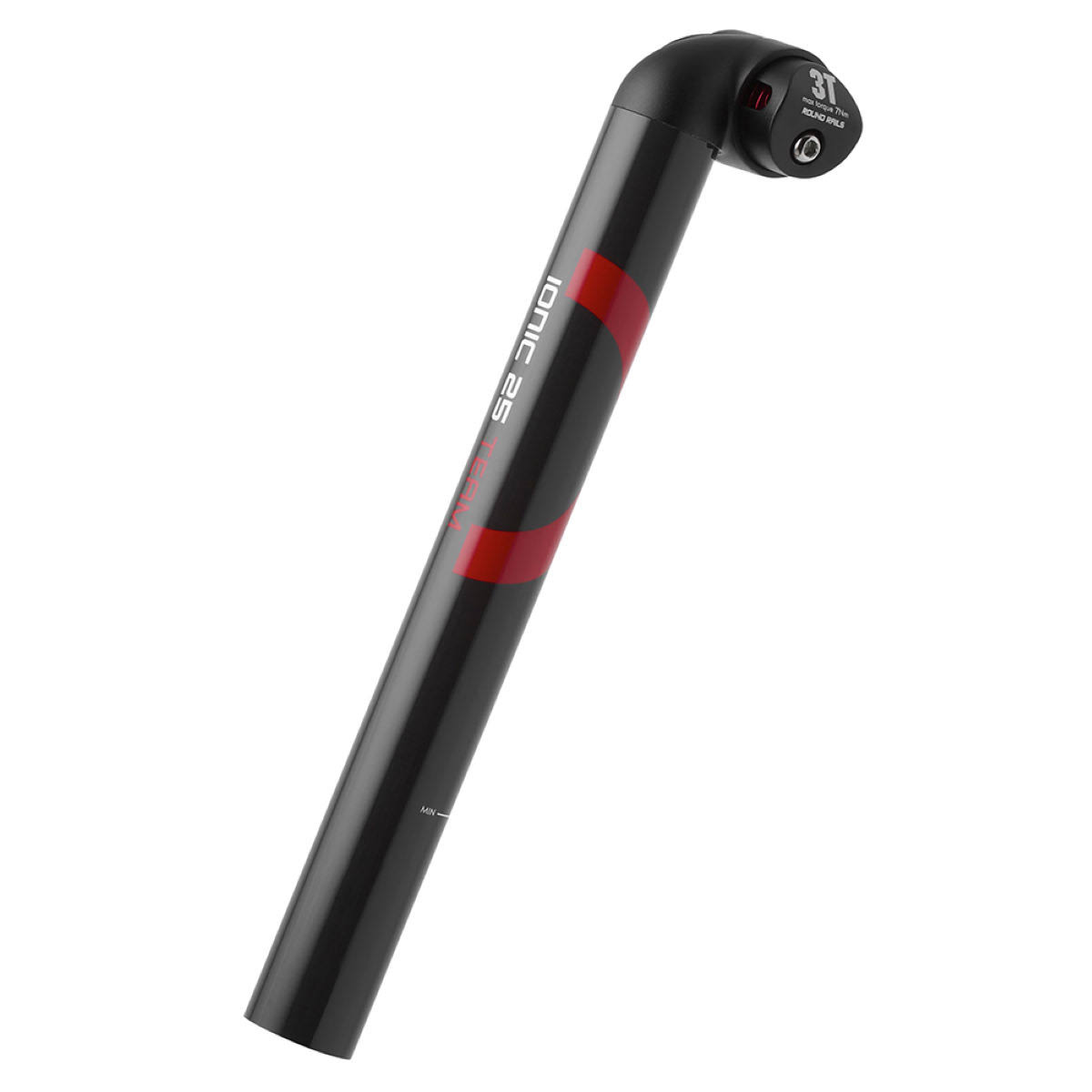 3T Ionic 25 Team Seatpost 27.2 x 280 Carbon/Aluminum - Black/Red