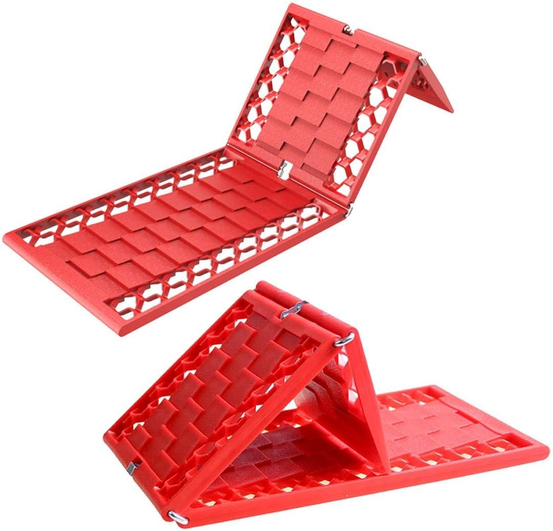 ZWANG All-Weather Foldable Auto Traction Mat Tire Grip Aid, Car Escape Mat, Non-Slip Mat, Ideal to Unstuck Your Car from Snow, Ice, Mud, and Sand (2-Pack)