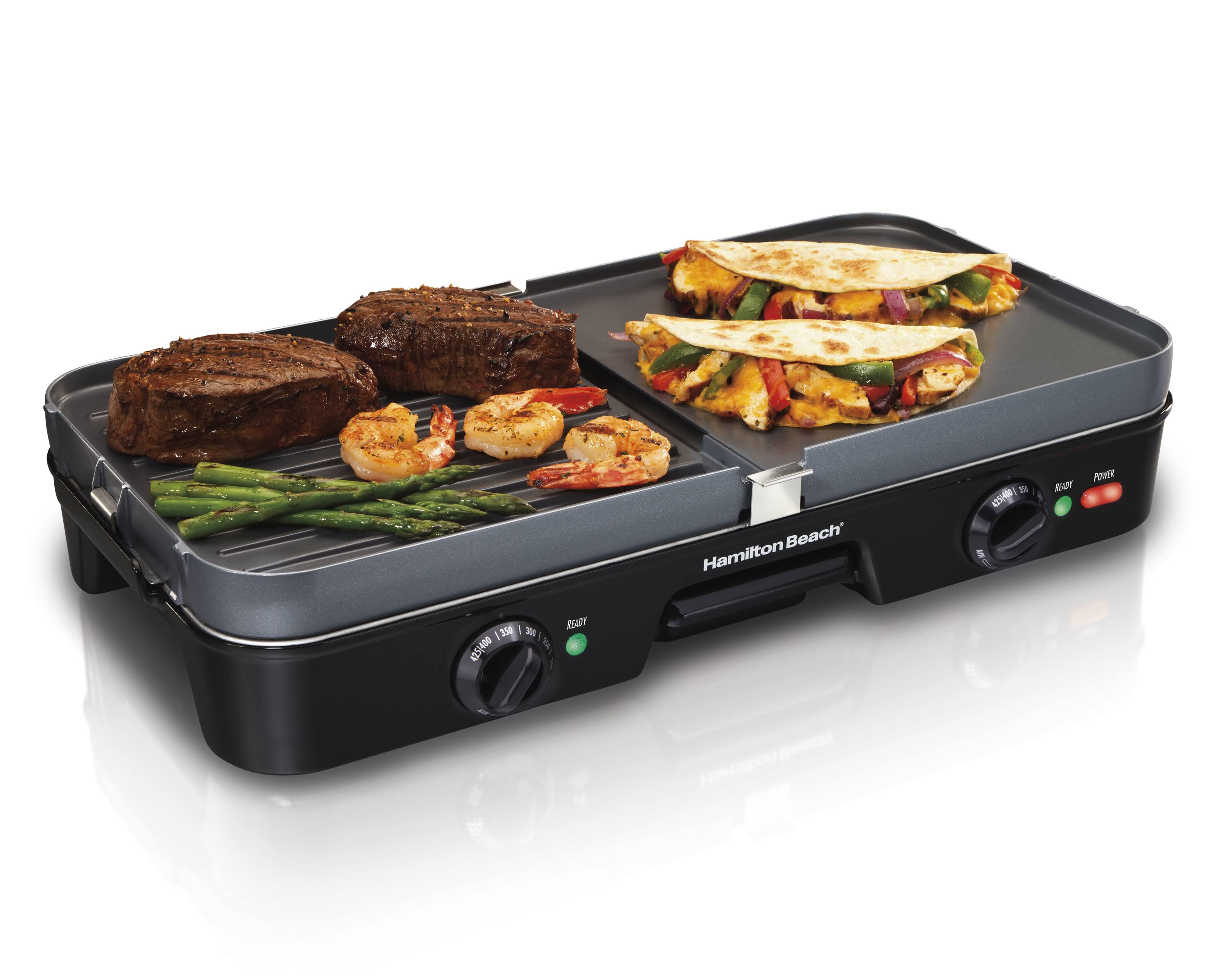 Hamilton Beach 38546 3 in 1 Electric Grill/Griddle - 20.1x22