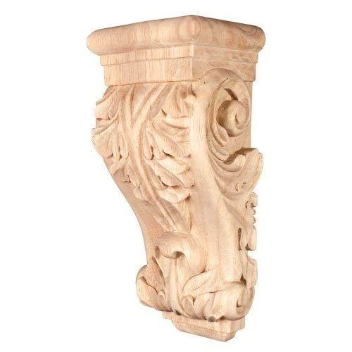 Hardware Resources - CORD-OK - Low Profile Acanthus Wood Corbel - Oak