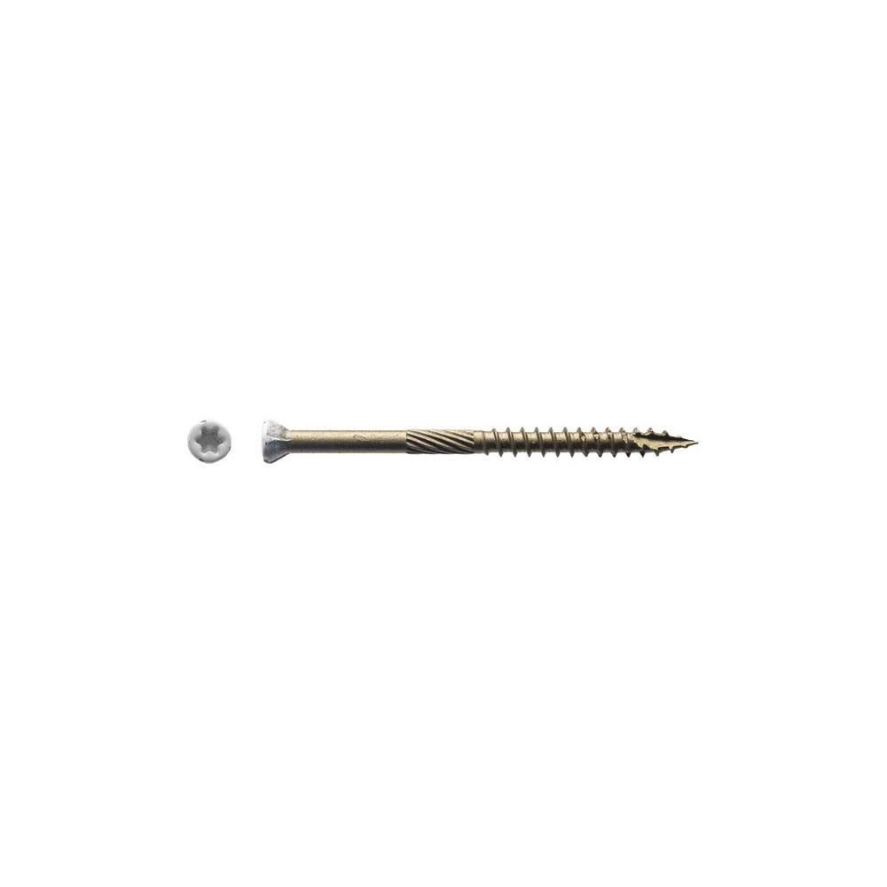 Big Timber #9 x 2 in. Bronze Star Drive White Trim Head Wood Screw (3000-Pack)