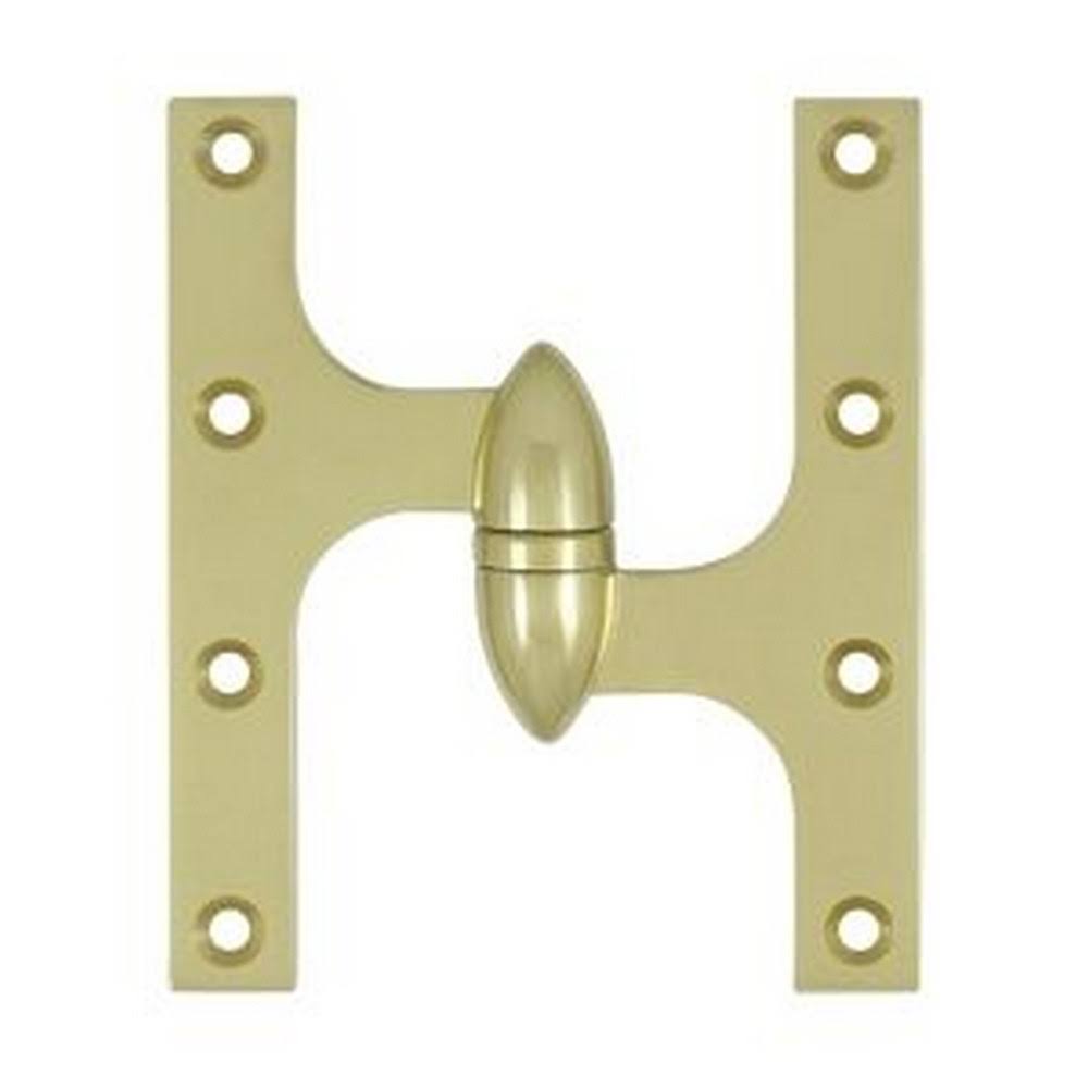 Deltana OK6050B3UNL-R 6x22 x 5x22 HINGE, Unlacquered Brass