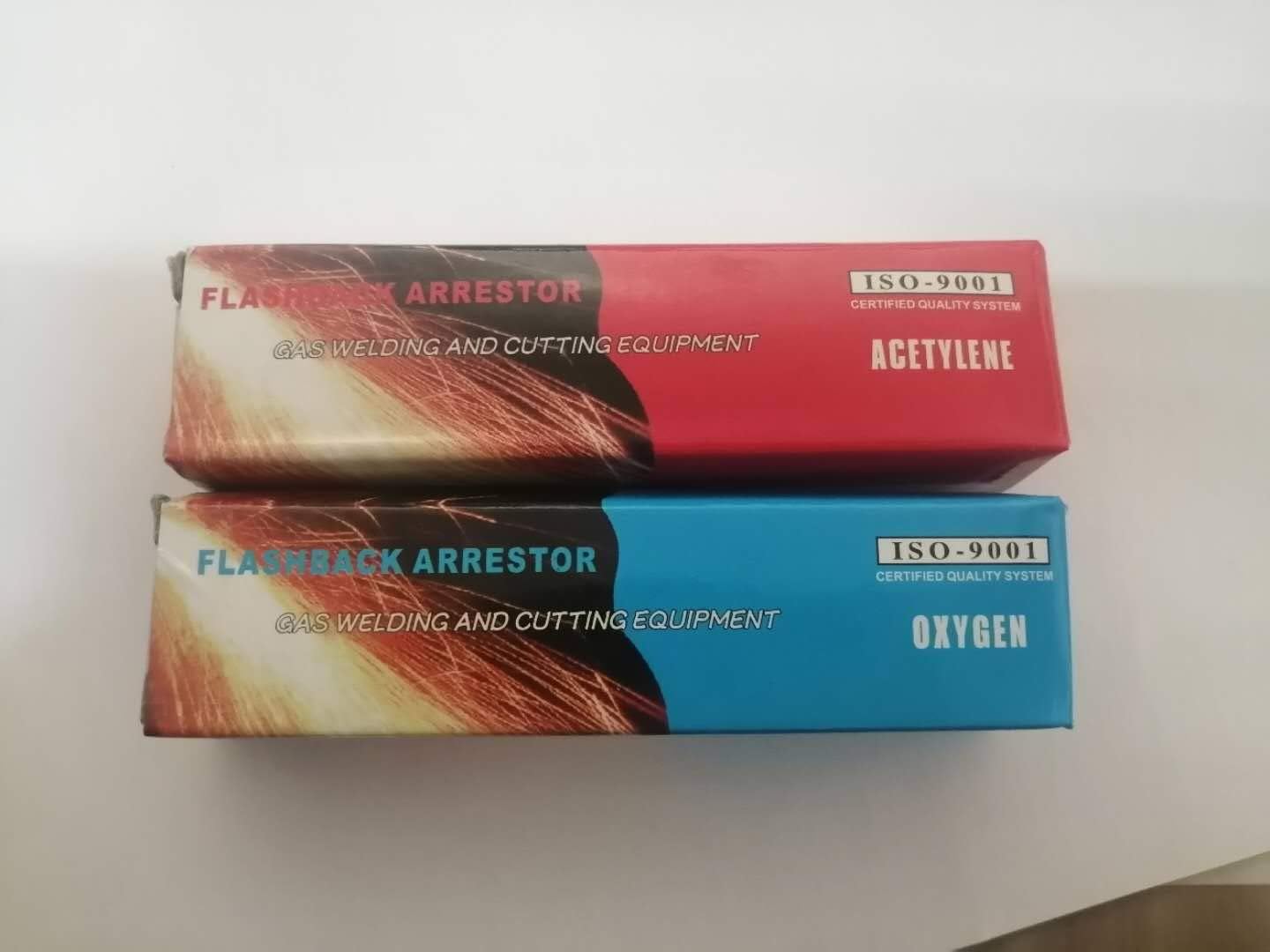 YOUHO Oxygen Acetylene Flashback Arrestors Set Regulator End 9/16-18 Threads B Size