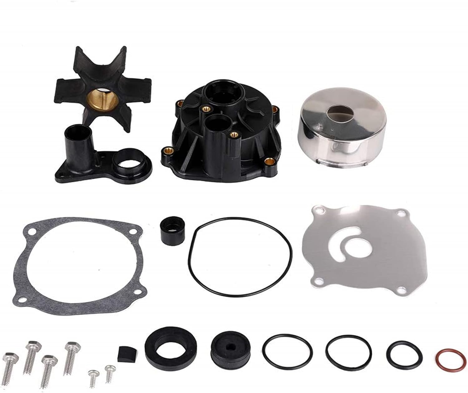 Chuury 5001594 Water Pump Repair Kit Replacement with Housing for Johnson Evinrude V4 V6 V8 85-300HP Outboard Motor Parts Pack of 2