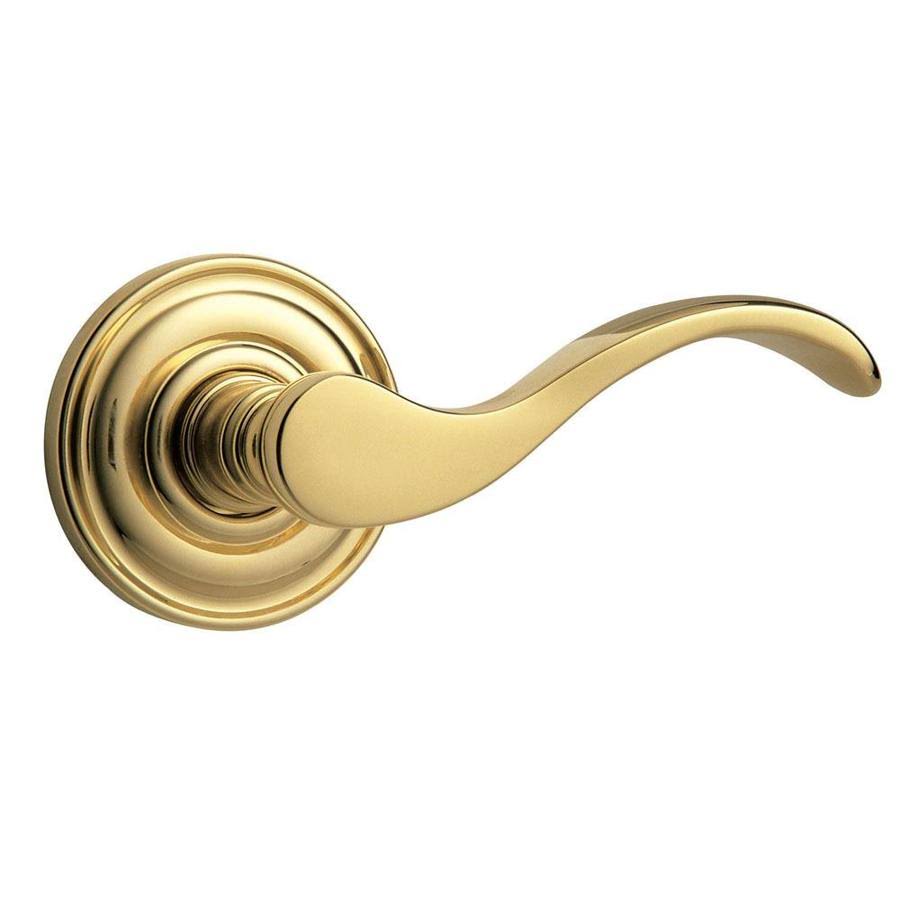 Baldwin 5455V003PRIV Wave Lever Privacy Set - Lifetime Polished Brass