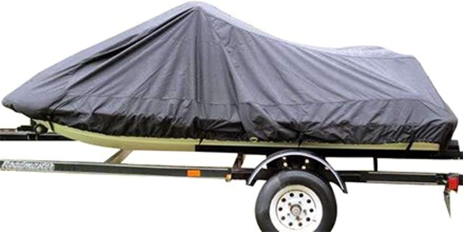 Covermates Jet Ski Cover - Commercial Grade Vinyl, Weatherproof, Elastic Hem, Power Sports Covers-Black