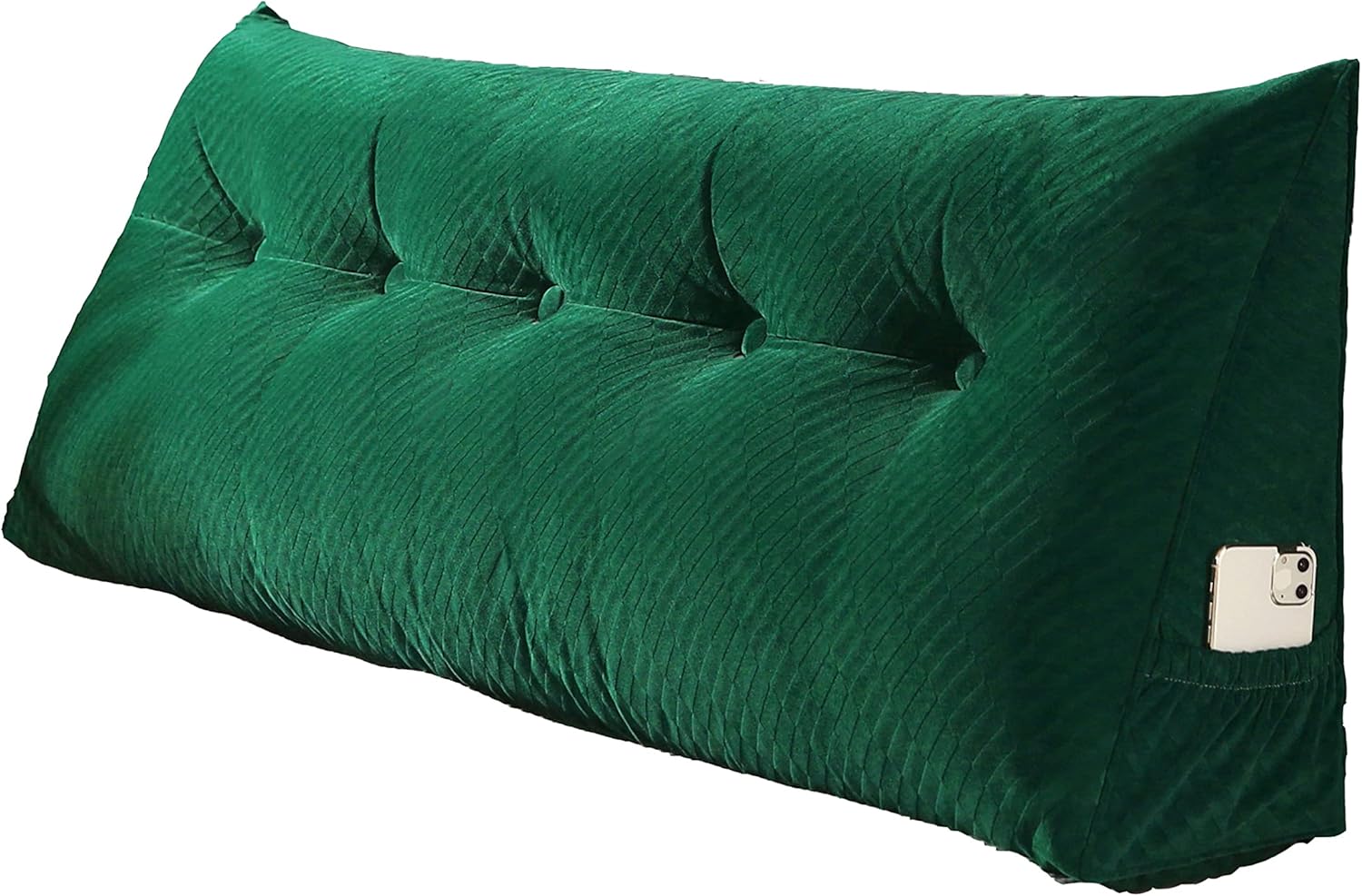 Shxime Large Triangular Headboard Triangular Reading Bed Rest Pillow Daybed Backrest Support Cushion (Orange, 79