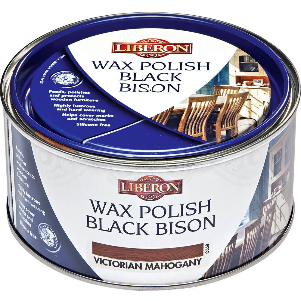 Liberon Black Bison Paste Wax Victorian Mahogany 500ml