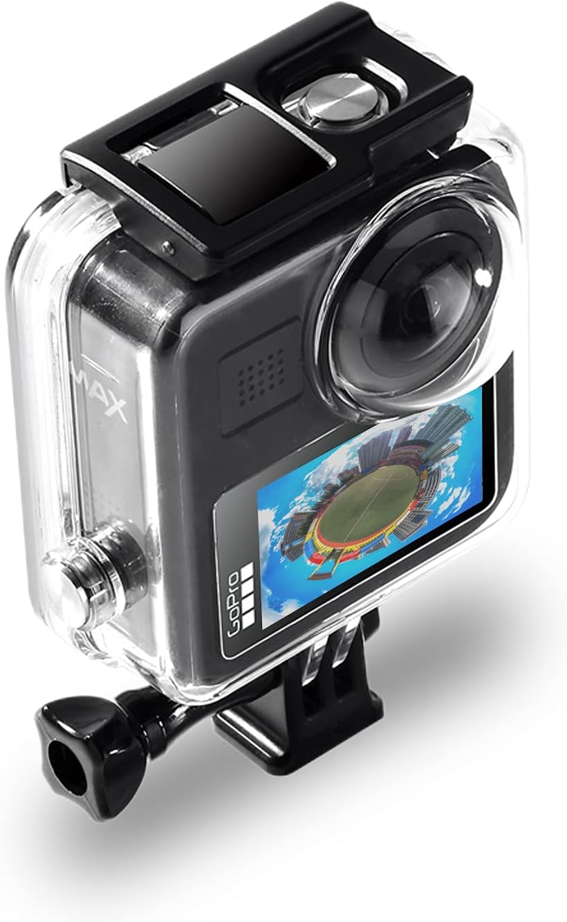 Waterproof Case for Gopro Max Action Camera, Underwater Diving Protective Housing 30M with Bracket Accessories