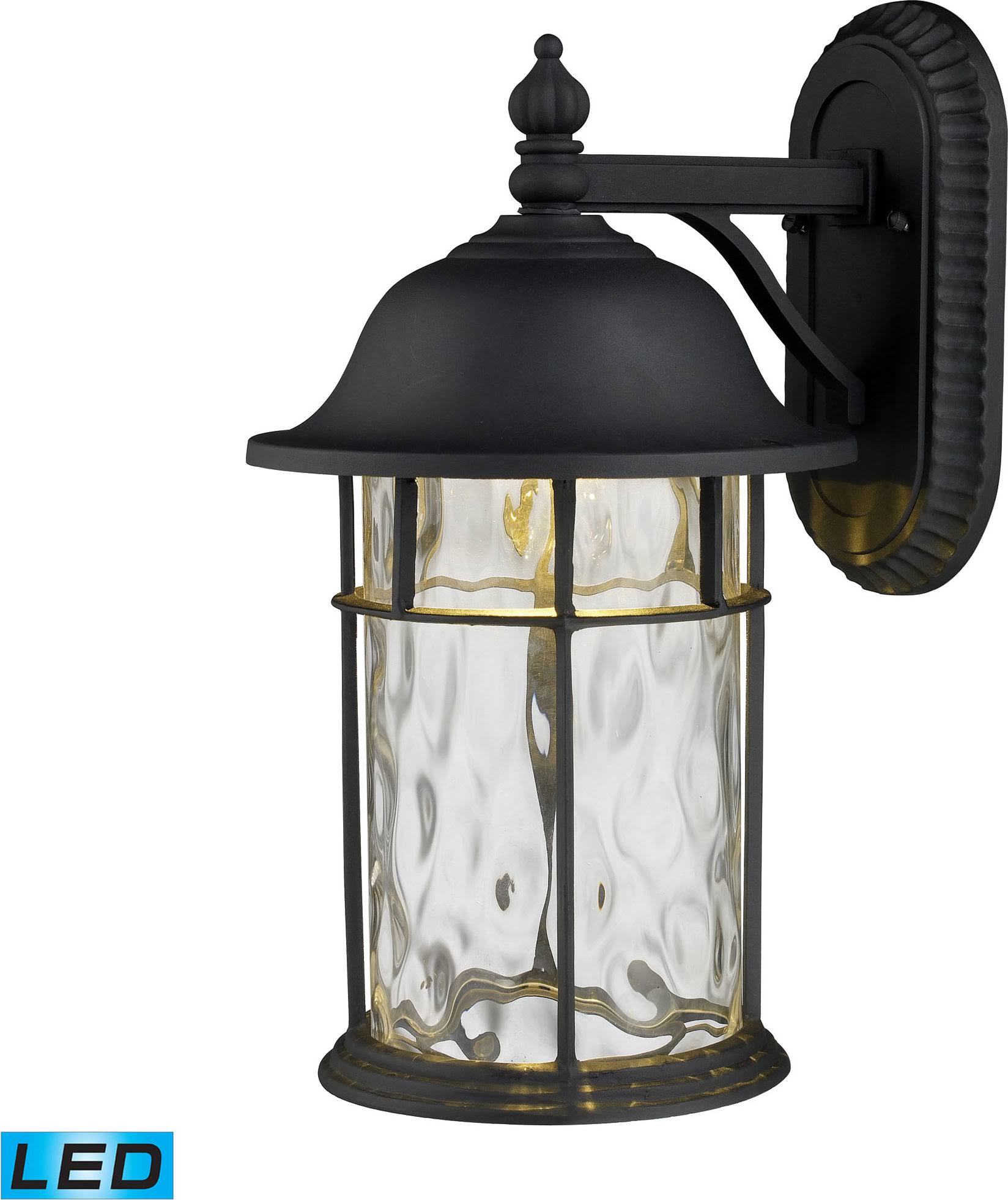 Elk Lighting Lapuente 1 Light Outdoor LED Wall Sconce in Matte Black