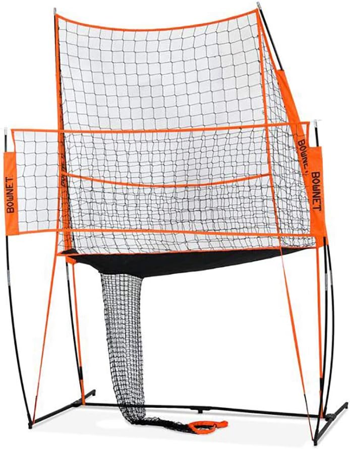 Bownet Sports Volleyball Practice Station, Orange, 8' x 11' (Bow-VB Practice Net)