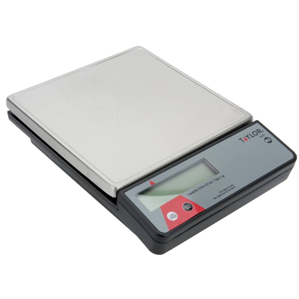 Taylor TE2FT 2 lb. Compact 7 1/8x22 x 7 1/8x22 Digital Portion Control Scale