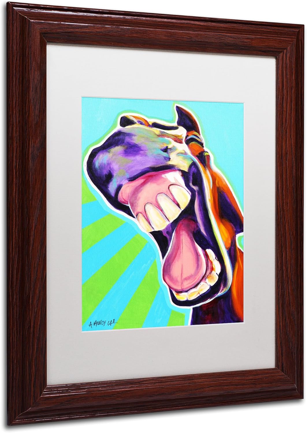 That's a Good One Artwork by DawgArt Wood Frame, 11 by 14-Inch, White Matte Pack of 2