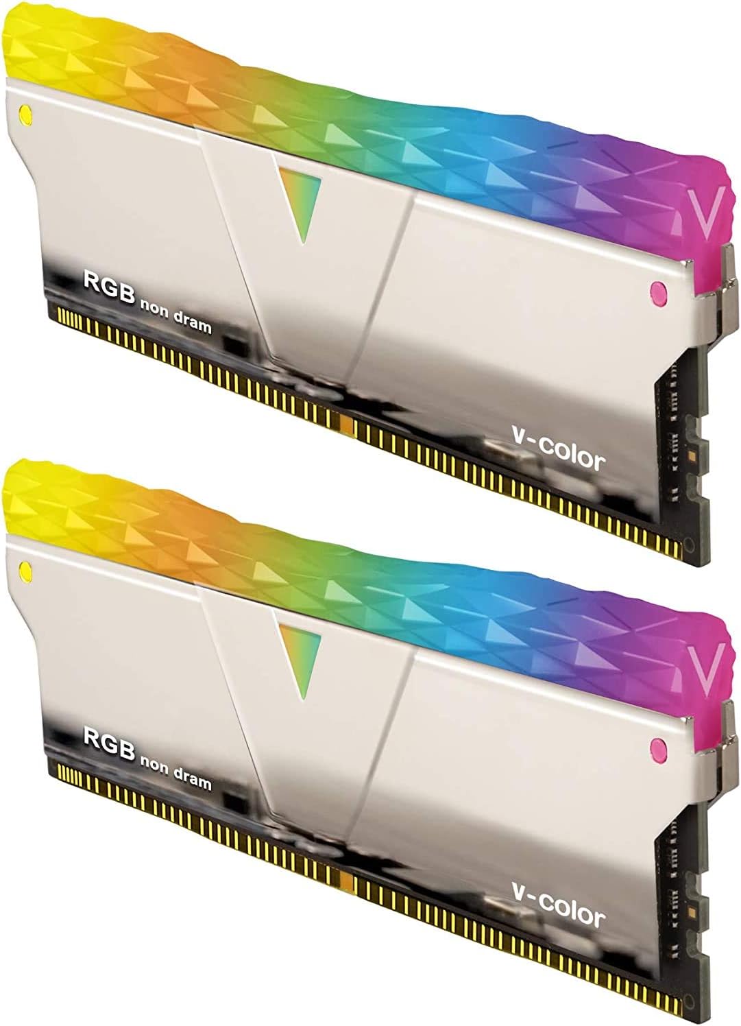 V-Color Prism Pro RGB Series LED Enhancement Kit Silver H/S Desktop Module 2 x RGB Filler Kit (TY-E6PYSWK) - Perfect Your RGB System Build Pack of 2