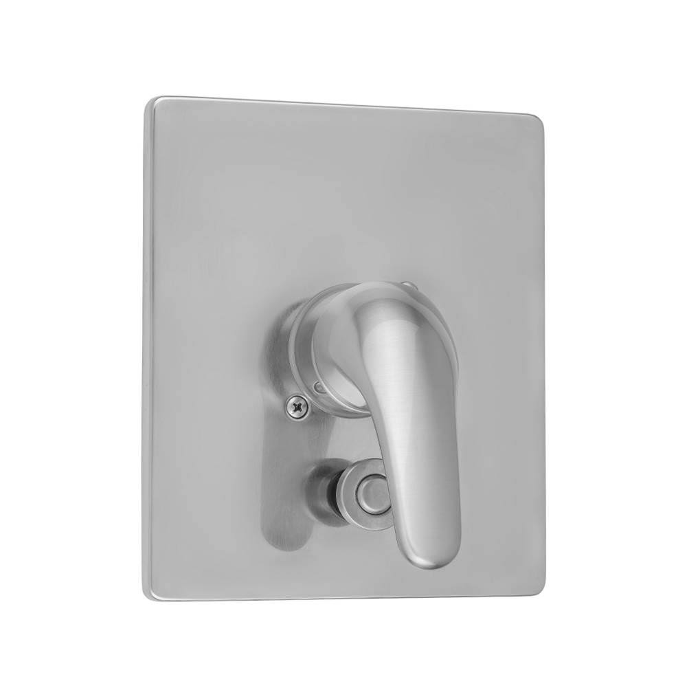 Jaclo A566-TRIM-SDB Rectangle Plate with Flat Lever Trim for Pressure Balance Valve with Built-in Diverter Sedona Beige
