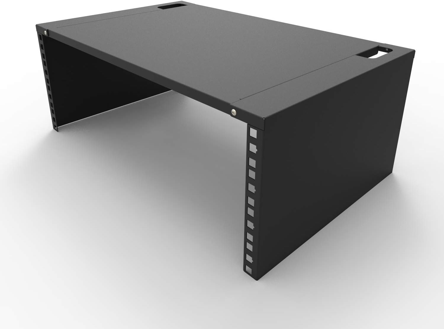 Jingchengmei 4U Wall Mount Patch Panel Bracket with Top Cover- 12 inch Deep - 19